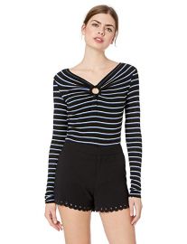 Bailey 44 Warm And Fuzzy Striped Top at Amazon